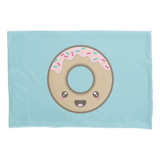 Kawaii Krapfen Kissenbezug (Vorderseite)