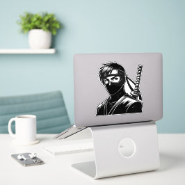 Kawaii-Krieger-Aufkleber – Süßes Design Aufkleber