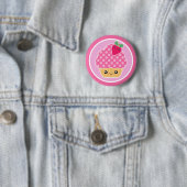 Kawaii Kuchen-Erdbeere Button (Beispiel)