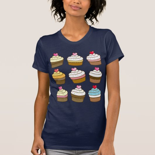 kawaii Kuchenmuster T-Shirt (Vorderseite)