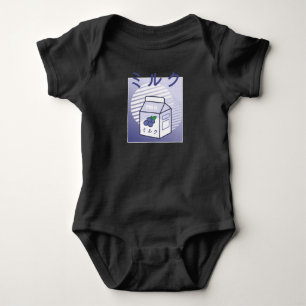 Kawaii-Kuh Retro-Japanische Blaubeermilch Baby Strampler