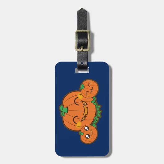 Kawaii Kürbis-Gepäckanhänger Gepäckanhänger (Vorderseite vertikal)