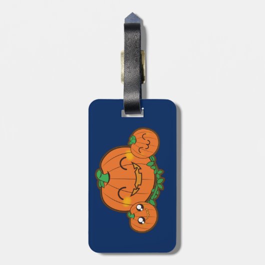 Kawaii Kürbis-Gepäckanhänger Gepäckanhänger (Rückseite vertikal)