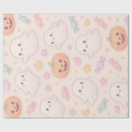 Kawaii Kürbis Halloween Design  Geschenkpapier