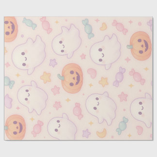 Kawaii Kürbis Halloween Design Geschenkpapier