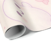 Kawaii Kürbis Halloween Design  Geschenkpapier (Rolleneckpunkt)