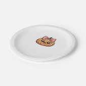 Kawaii Kürbis Klassischer T - Shirt Pappteller (Schrägansicht)