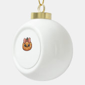 Kawaii-Kürbis Oversifizierter T - Shirt Keramik Kugel-Ornament (Rechts)