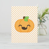 Kawaii Kürbislaterne Halloween-Party Invite Einladung (Stehend Vorderseite)