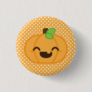 Kawaii Kürbislaterne Pumpkin Button
