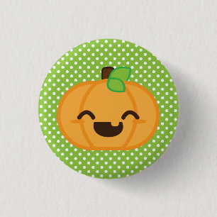 Kawaii Kürbislaterne Pumpkin Button