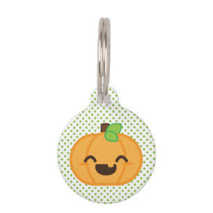 Kawaii Kürbislaterne Pumpkin Dog Tag Haustiermarke