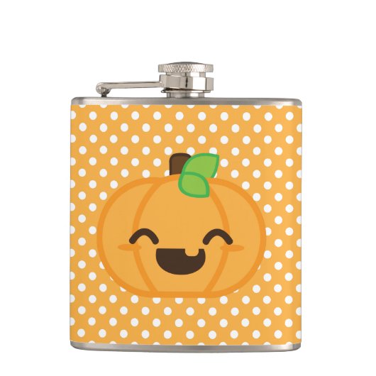 Kawaii Kürbislaterne Pumpkin Flask Flachmann (Vorderseite)