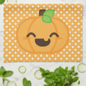 Kawaii Kürbislaterne Pumpkin Kitchtuch Geschirrtuch (Gefaltet)