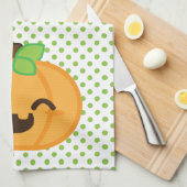 Kawaii Kürbislaterne Pumpkin Kitchtuch Handtuch (Viertel Falte)