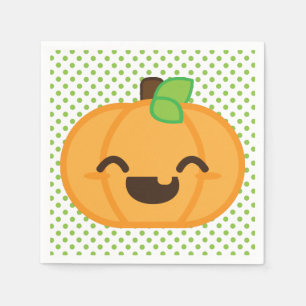 Kawaii Kürbislaterne Pumpkin Napkins Serviette