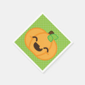 Kawaii Kürbislaterne Pumpkin Napkins Serviette (Ecke)