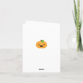 Kawaii Kürbislaterne Pumpkin Note Card Feiertagskarte (Rückseite)