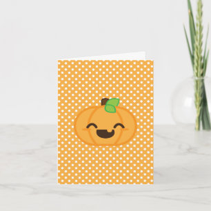 Kawaii Kürbislaterne Pumpkin Note Card Feiertagskarte