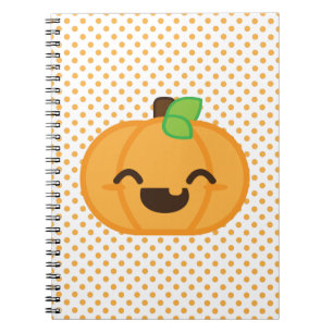 Kawaii Kürbislaterne Pumpkin Notebook Notizblock