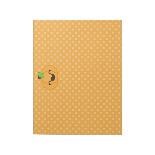 Kawaii Kürbislaterne Pumpkin Notepad Notizblock (Rotiert)