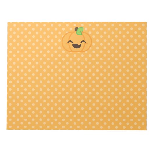 Kawaii Kürbislaterne Pumpkin Notepad Notizblock (Vorderseite)