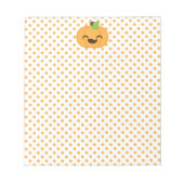 Kawaii Kürbislaterne Pumpkin Notepad Notizblock (Vorderseite)
