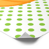 Kawaii Kürbislaterne Pumpkin Poster Print (Ecke)