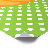 Kawaii Kürbislaterne Pumpkin Poster Print (Ecke)