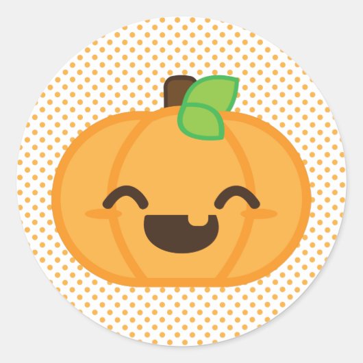 Kawaii Kürbislaterne Pumpkin Stickers (Vorderseite)