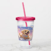 Kawaii Labrador Retriever sky & stars Acryltrinkbecher (Links)