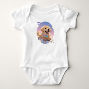 Kawaii Labrador Retriever sky & stars Baby Strampler