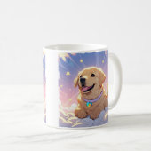 Kawaii Labrador Retriever sky & stars Kaffeetasse (VorderseiteRechts)