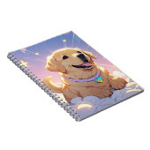 Kawaii Labrador Retriever sky & stars Notizblock (Rechte Seite)