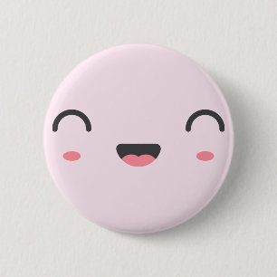 Kawaii lächelnd Gesicht mit runden geschlossenen A Button