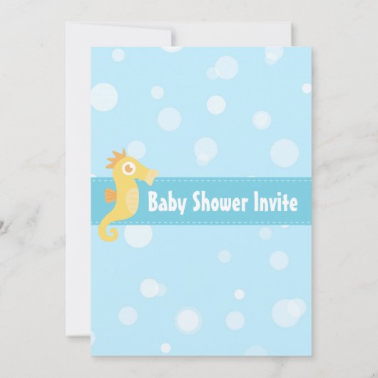 Kawaii laden Unterwasserthema-Babyparty ein Einladung (Rückseite)