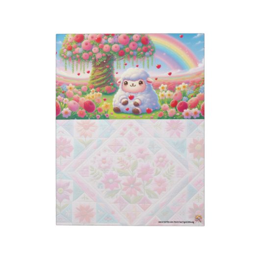 Kawaii Lamm Notizblock (Rotiert)