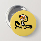Kawaii - Langsame LORIS-Wildtiere - Natur- Gelb Button (Vorne & Hinten)