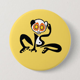 Kawaii - Langsame LORIS-Wildtiere - Natur- Gelb Button