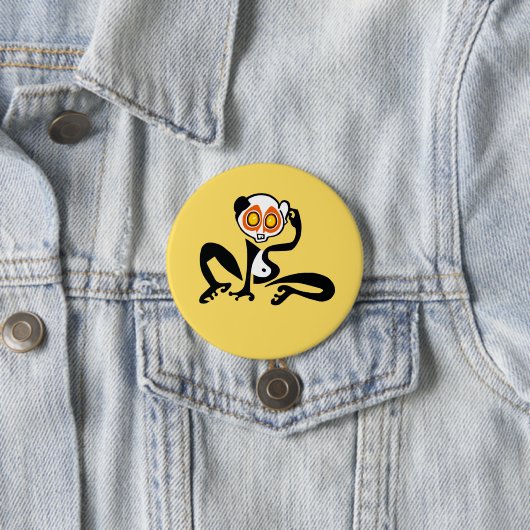 Kawaii - Langsame LORIS-Wildtiere - Natur- Gelb Button (Beispiel)
