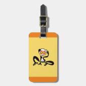 Kawaii - Langsames LORIS - Gelb Gepäckanhänger (Vorderseite vertikal)
