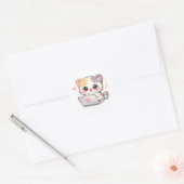 Kawaii Laptop Katzen Aufkleber | Süße Chibi Kitty  (Umschlag)