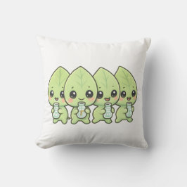 Kawaii Leaf Babies Parade Kissen