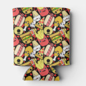 Kawaii-Lebensmittelzeichen Gemustert Dosenkühler (Rückseite)