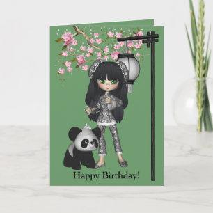 Kawaii Lebewesen-Bärn-Panda-Karte Karte