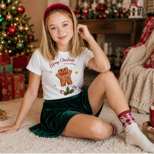 Kawaii Lebkuchenmann Frohe Weihnachten Kinder T-Shirt