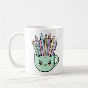 Kawaii-Lehrer-Kaffeetasse Bleistifte Süß Danke G Kaffeetasse