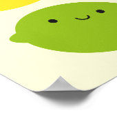 Kawaii Lemon & Limon Poster (Ecke)