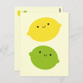 Kawaii Lemon & Limon Postkarte (Vorne/Hinten)