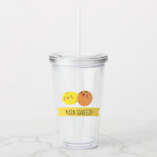 Kawaii Lemon und Orange Main Squeeze Dusche Gefall Acryltrinkbecher